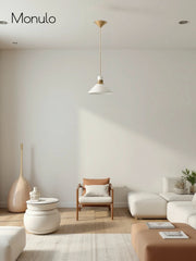 Calvor Porcelain Pendant Light - Ceramic Cone Shade For Kitchen